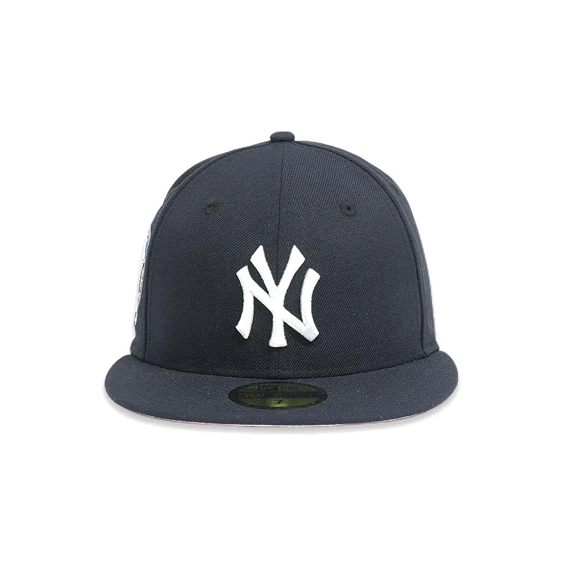 [70585608] New York Yankees Subway Series Patched Pink Bottom Fitted Hat