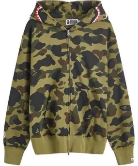 A Bathing Ape Women's 1st Camo Shark Full Zip Hoodie Wide