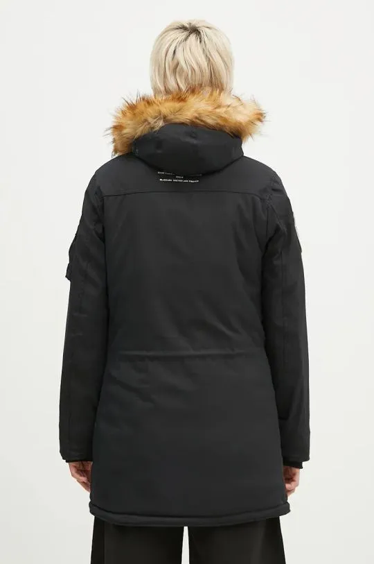 Alpha Industries parka Polar Jacket women's black color 123002