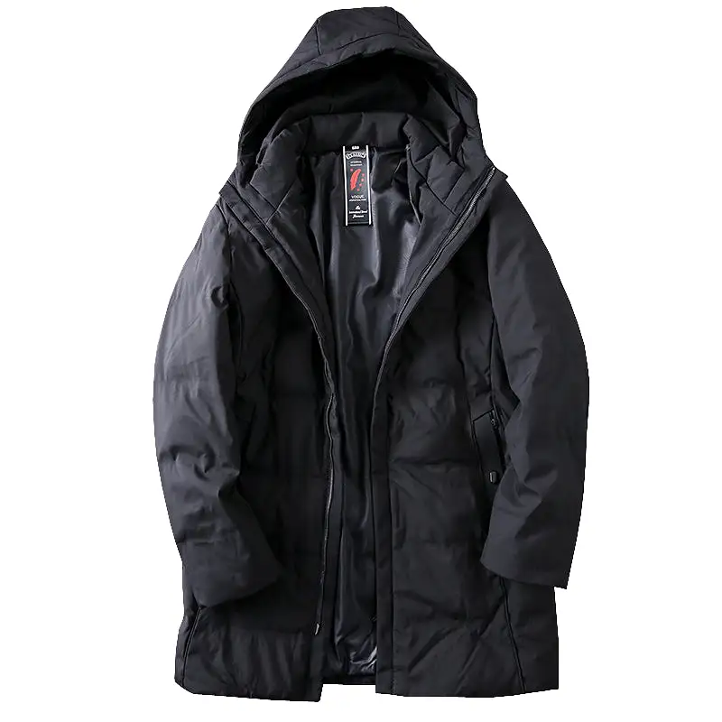 Ashore Mens Shop windproof and waterproof hooded mid-length cotton jacket winter