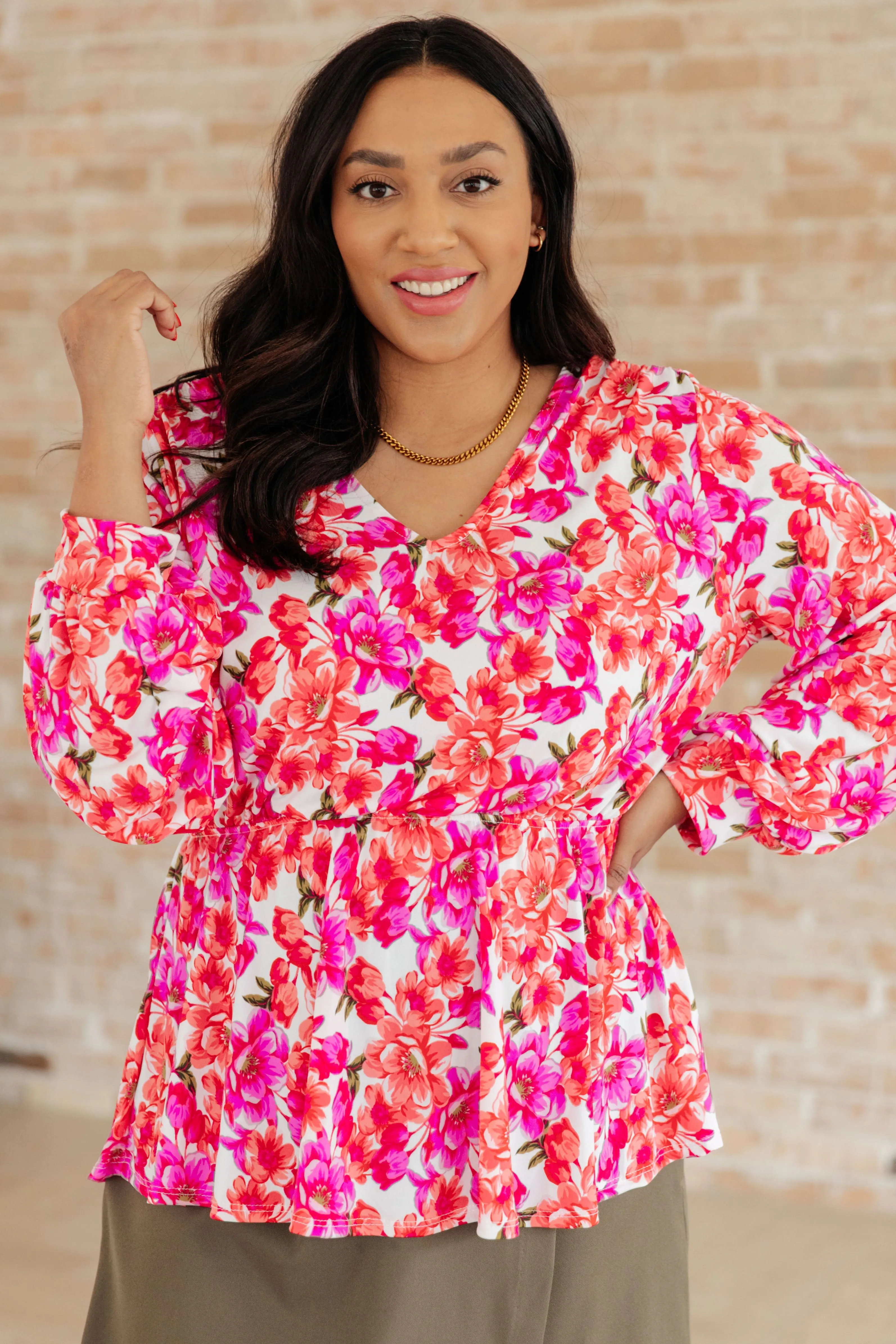 Aubrielle Floral Peplum