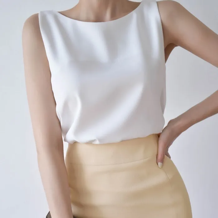 BADDIARY  |Casual Style Sleeveless Plain Office Style Formal Style