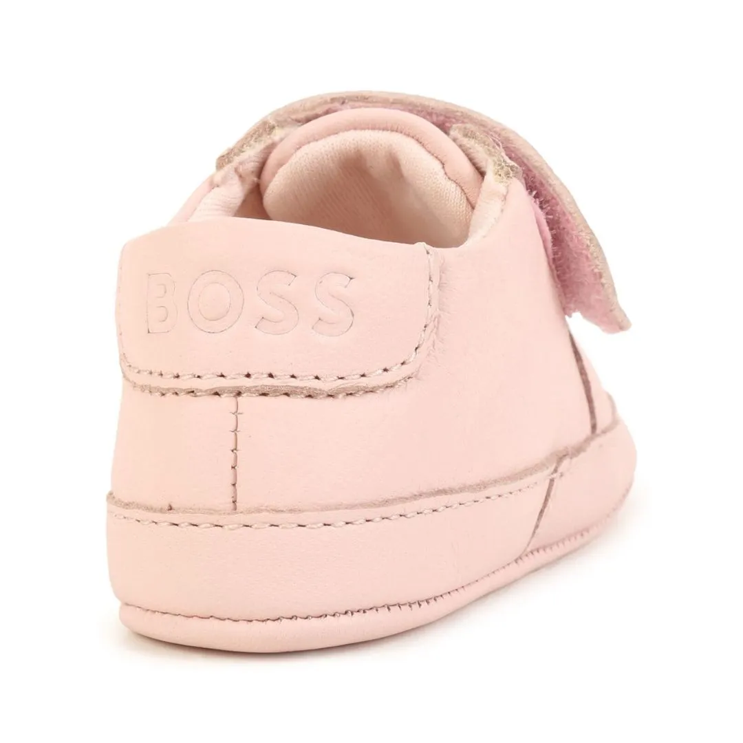 Boss Sneaker Infant Logo Strap Pink