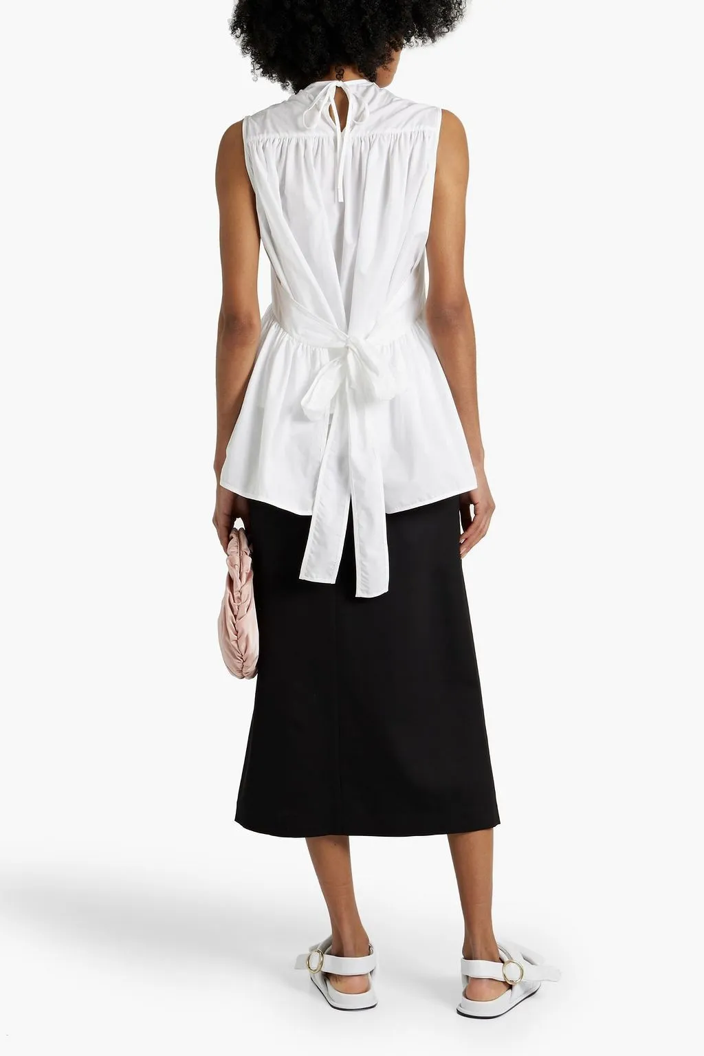 CECILIE BAHNSEN  |Casual Style Peplum Sleeveless Street Style Plain Cotton