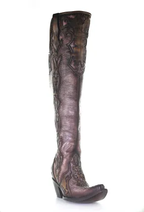 Corral Womens Bone and Chocolate Boots