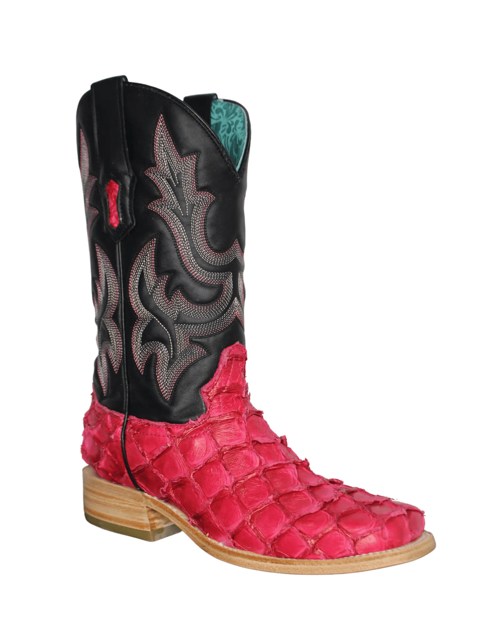 Corral Womens Pink Fish Pirarucu Boots