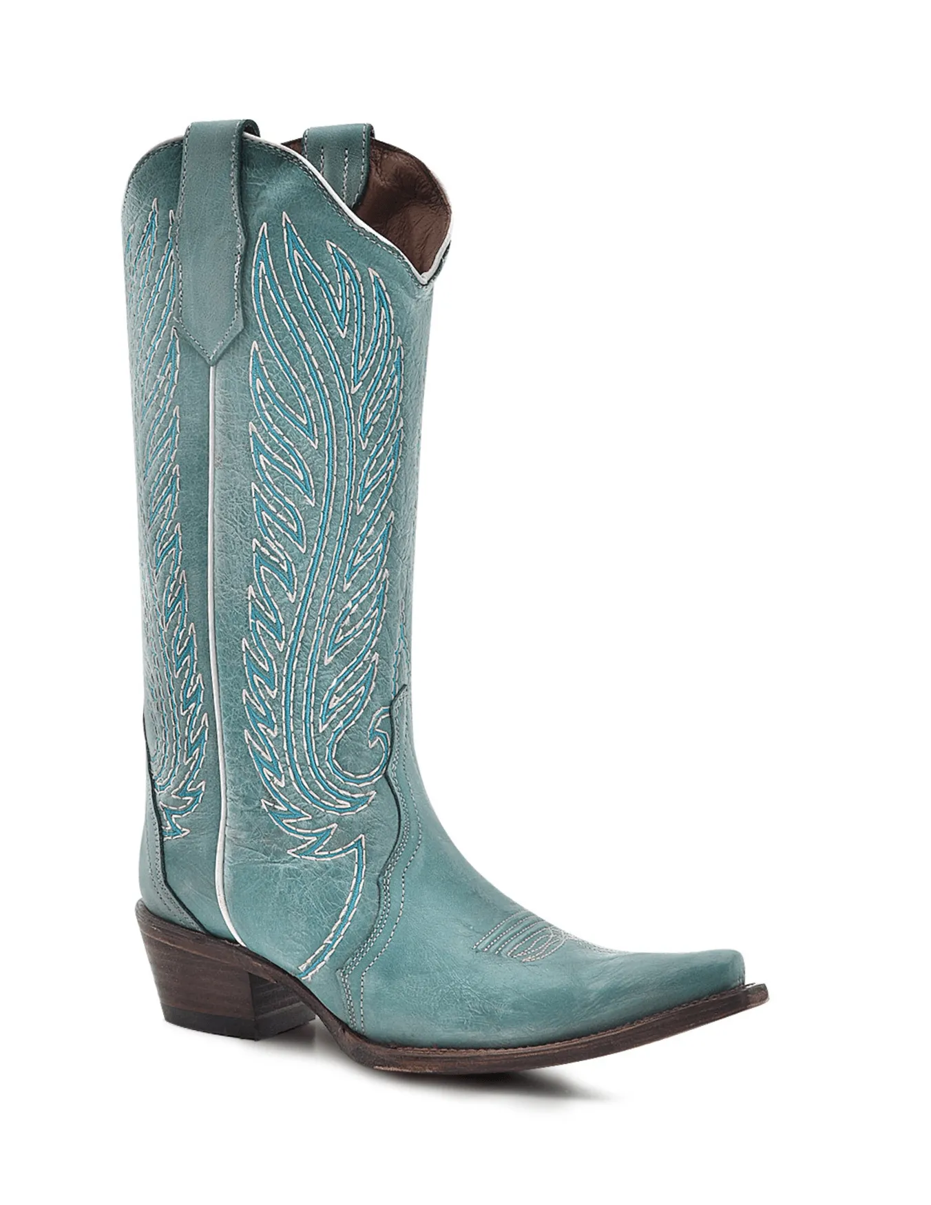 Corral Womens Turquoise Embroidered Triad Boots