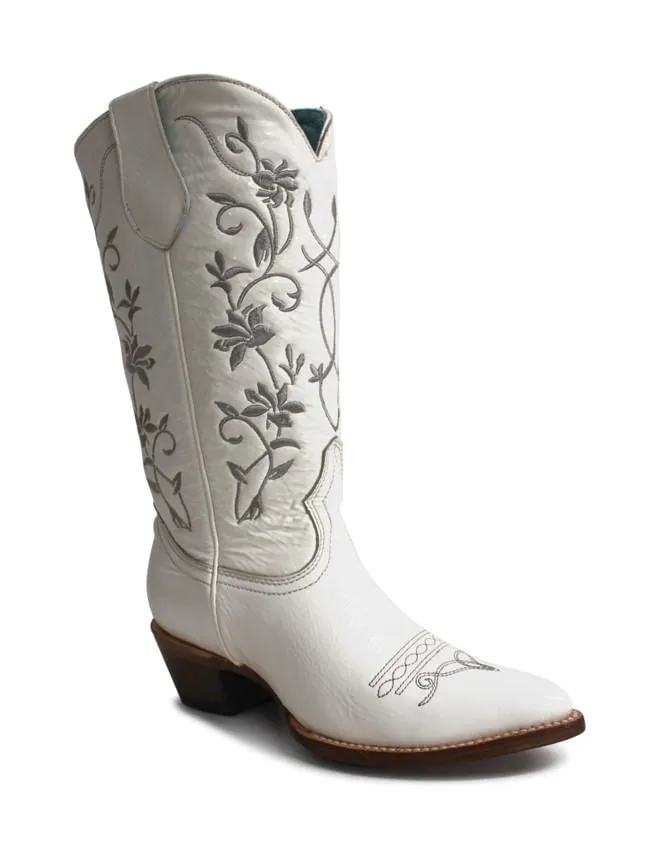 Corral Womens White Patent Leather Boots