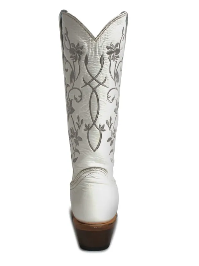 Corral Womens White Patent Leather Boots