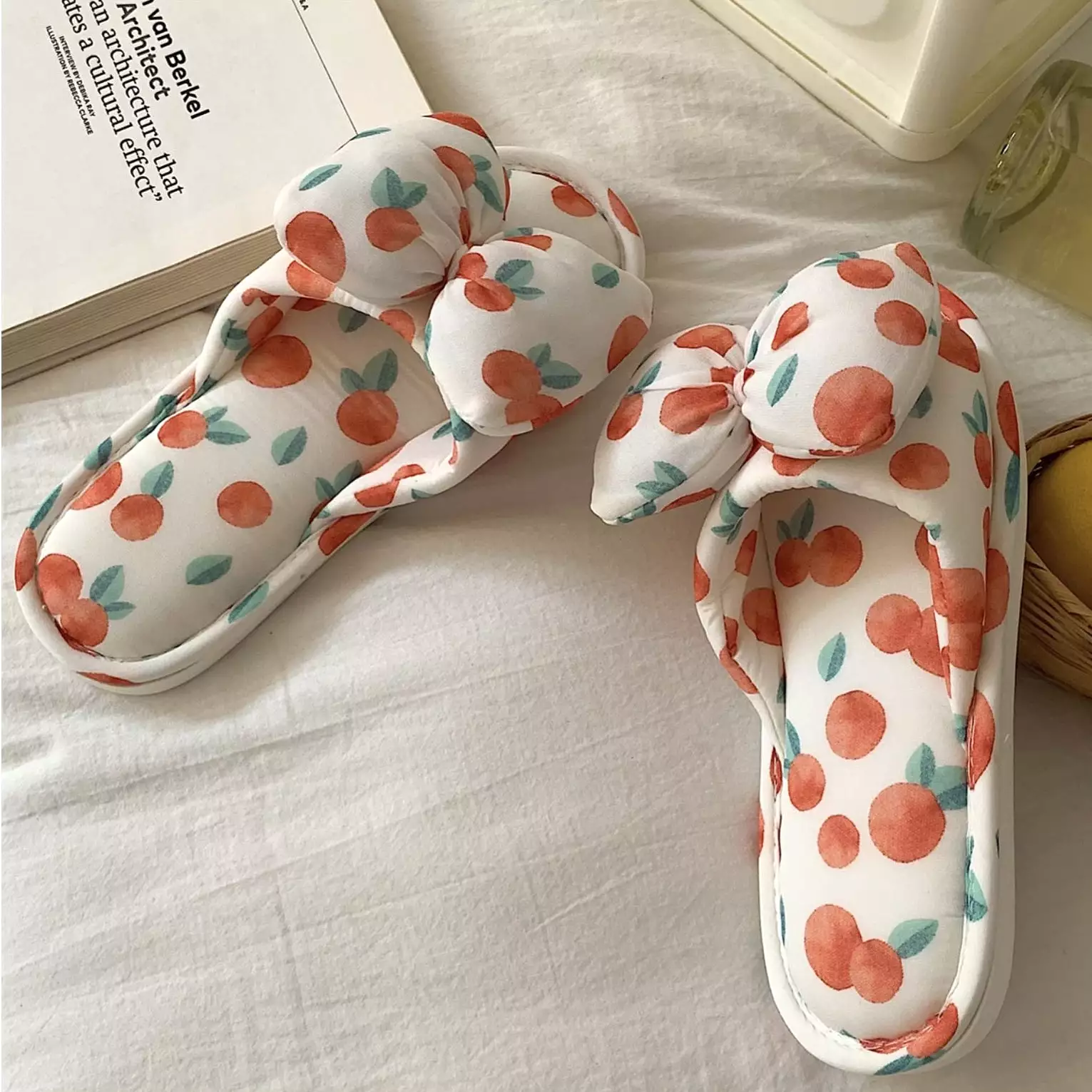 Cute Bow Soft Bottom Slippers