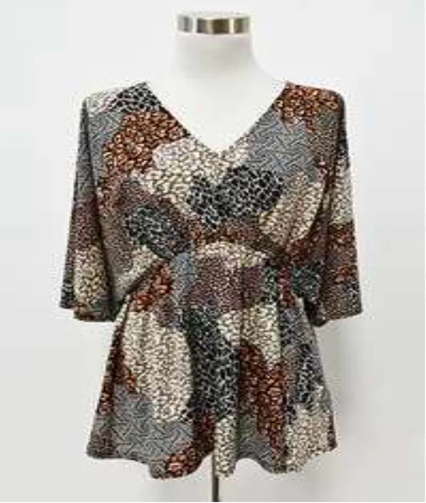 Dream On Peplum Top - Mocha/Black