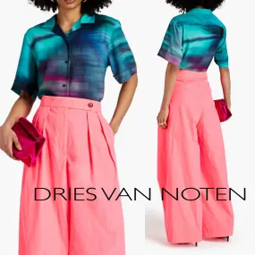 Dries Van Noten  |Casual Style Plain Short Sleeves Office Style Elegant Style