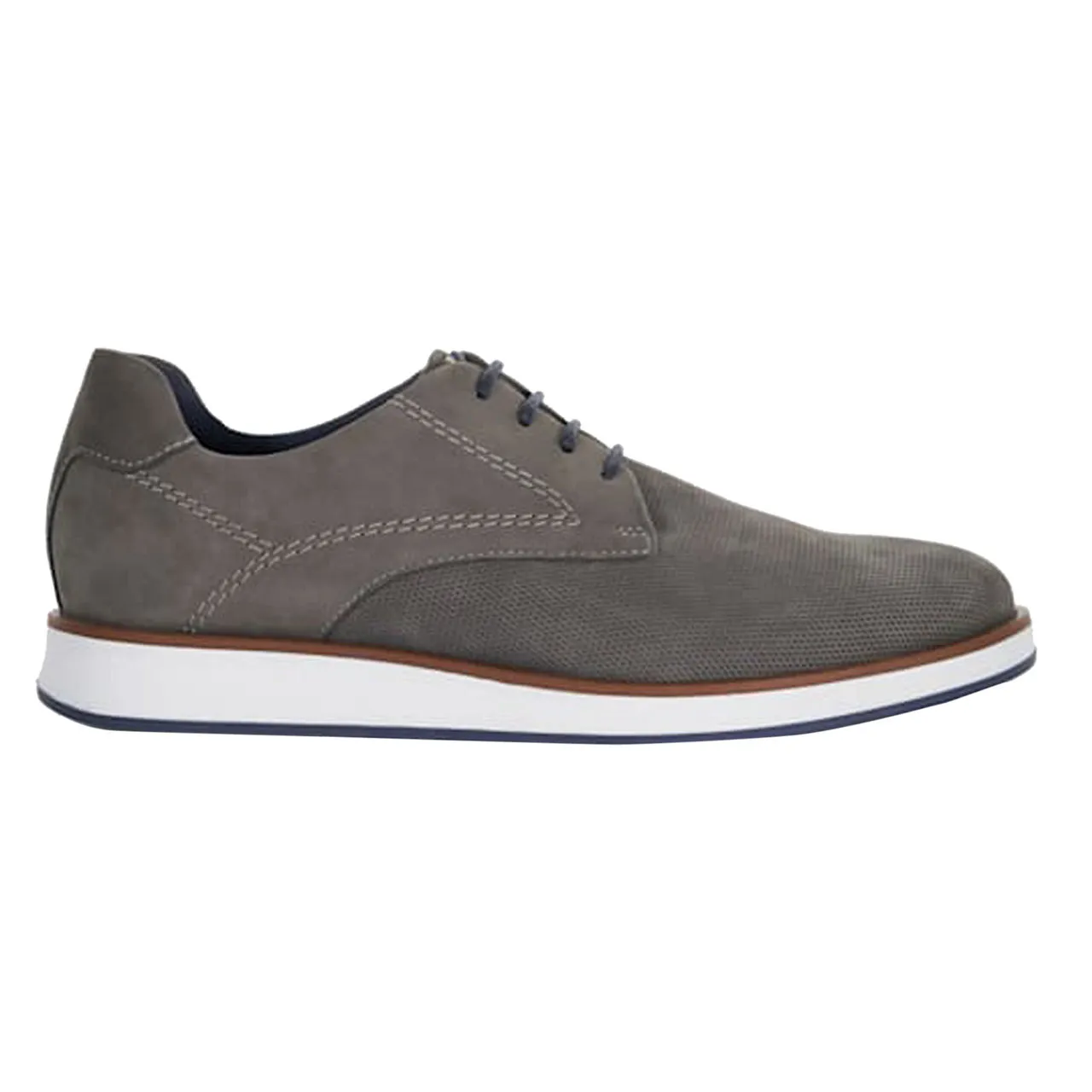 DUNE LONDON Beko Perforated Gibson Shoes - Grey