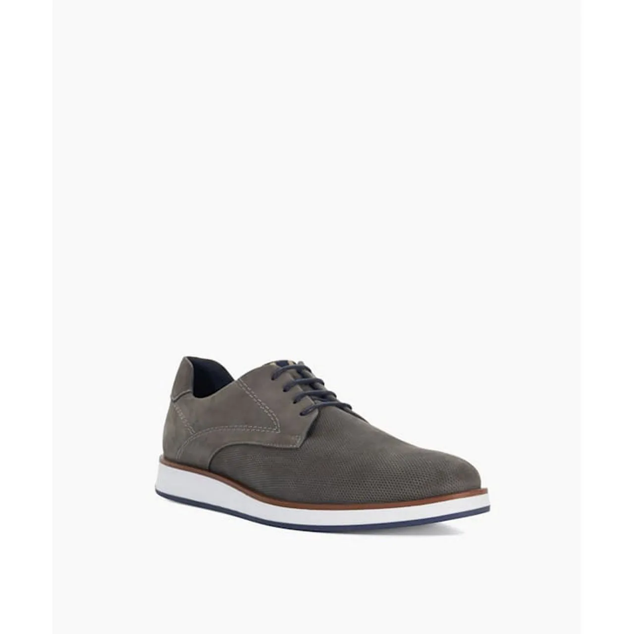 DUNE LONDON Beko Perforated Gibson Shoes - Grey