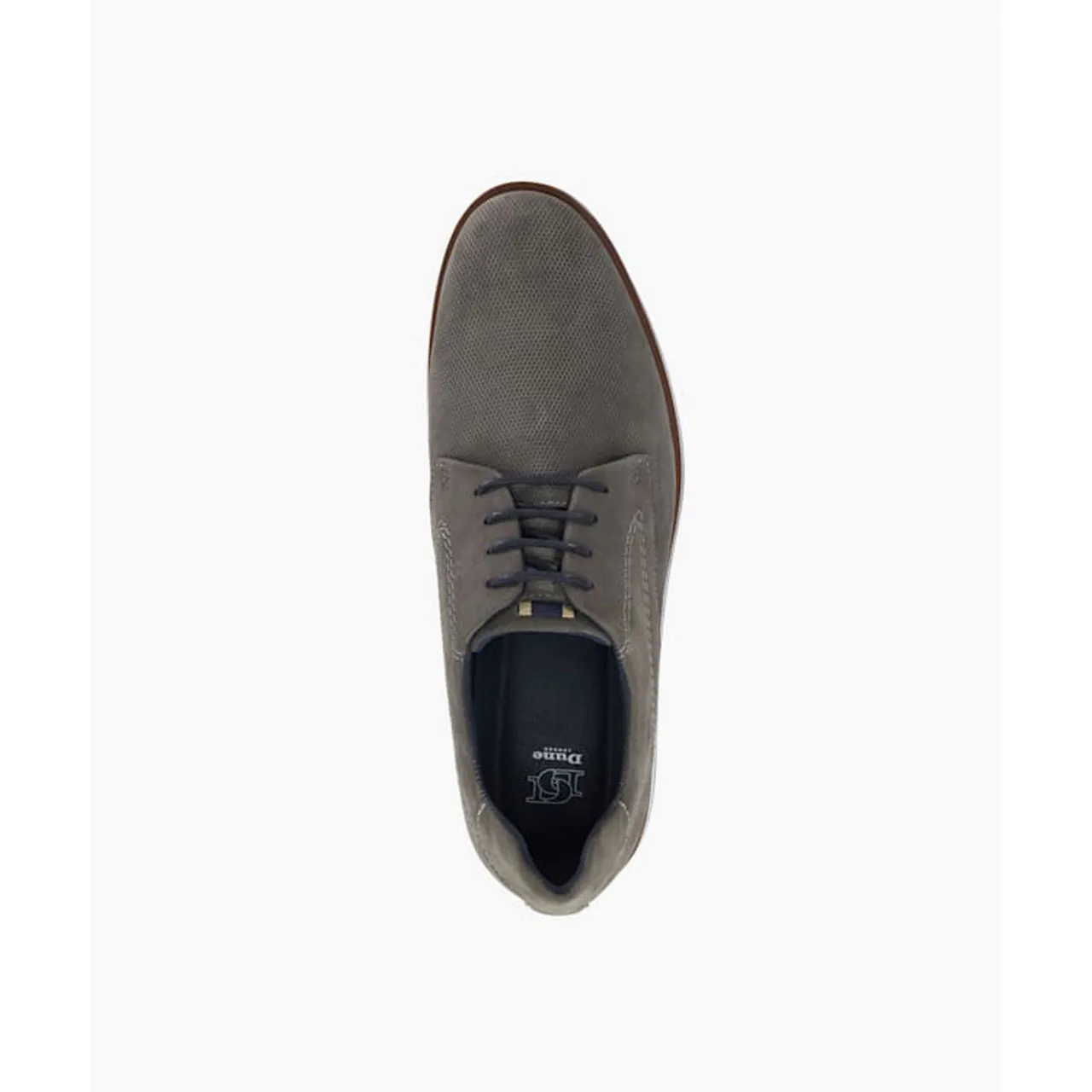 DUNE LONDON Beko Perforated Gibson Shoes - Grey