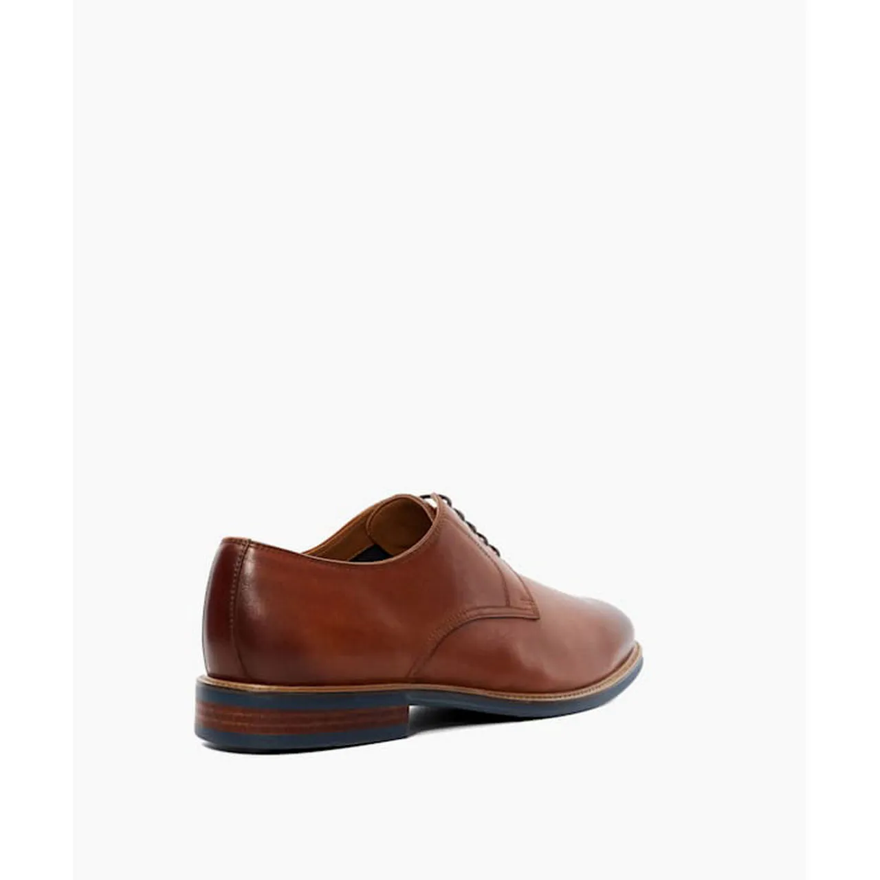 DUNE LONDON Stanleyy Natural Wood Sole Gibson Wide Fit Shoes - Brown