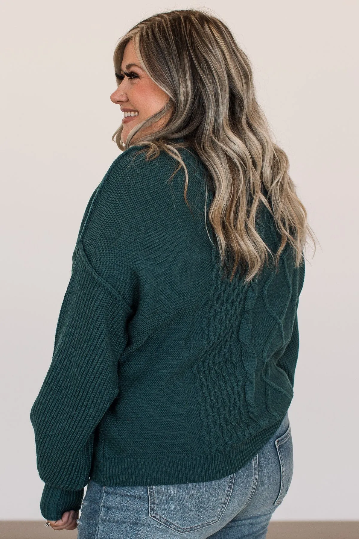 Good Things Await Knit Sweater- Dark Teal