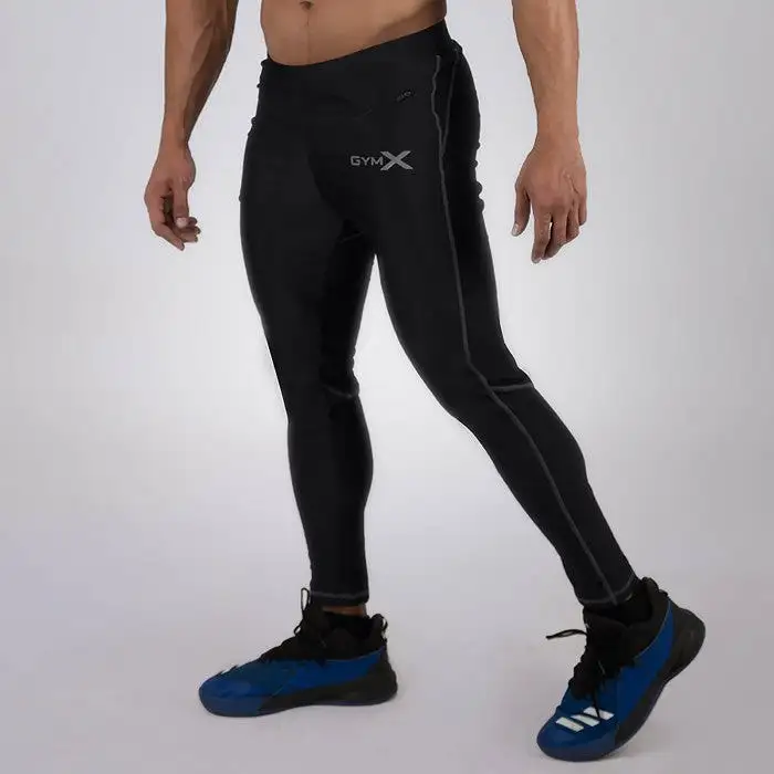 GymX Pitch Black Compression Bottom (Dry fit, Pocket Zips)- Sale