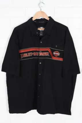 HARLEY DAVIDSON Retro Embroidered Short Sleeve Shirt (XXL)