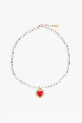 Heart And Pearl Dating Necklace