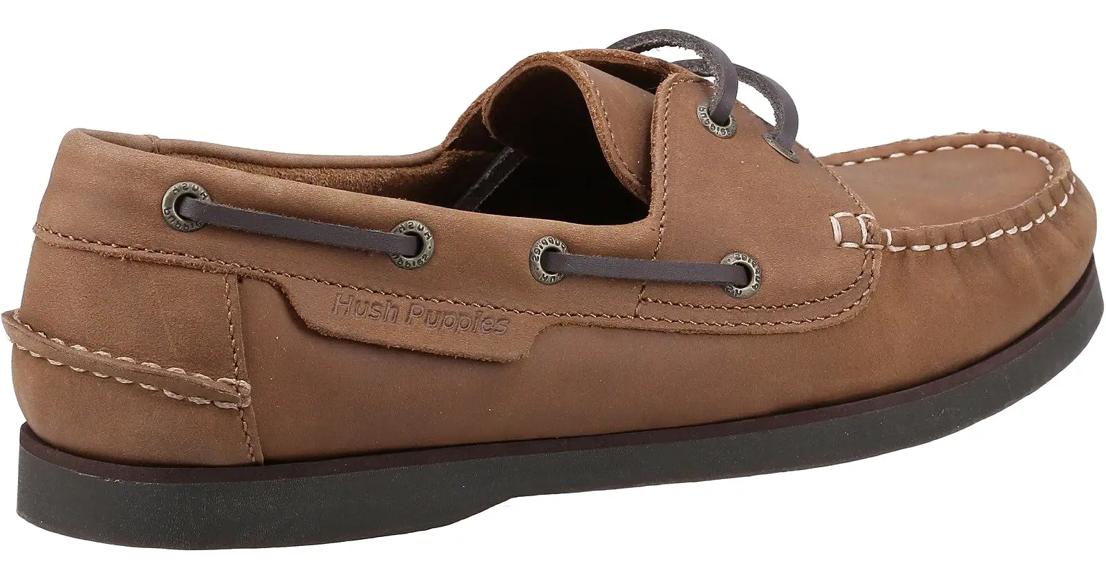 Hush Puppies Henry Mens Leather Lace Up Boat Shoe