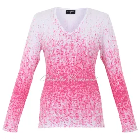 Marble Sweater - Style 6504-194 (White / Pink)