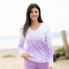 Marble Sweater - Style 6504-197 (White / Lavender)