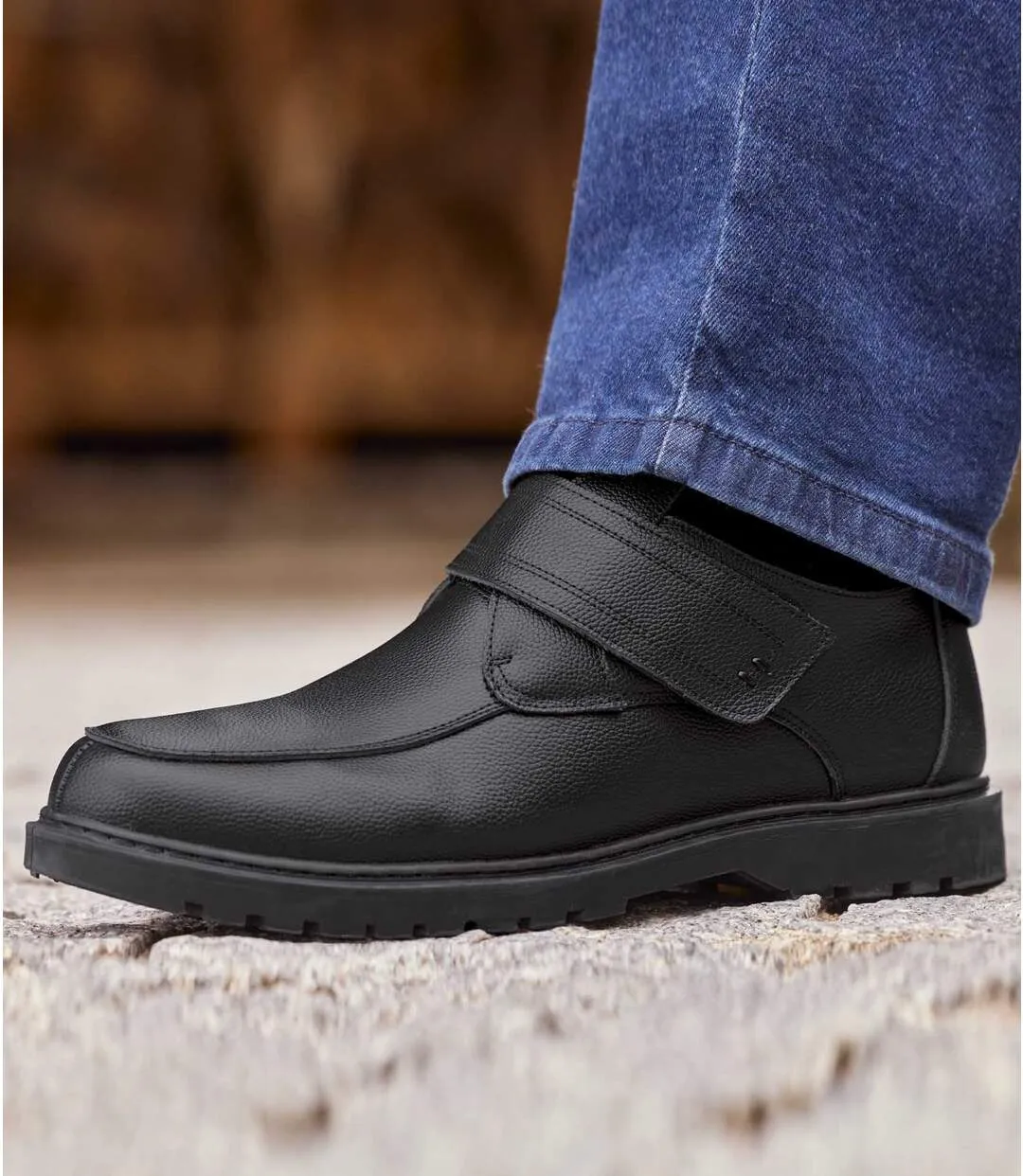 Men's Black Leather Boots