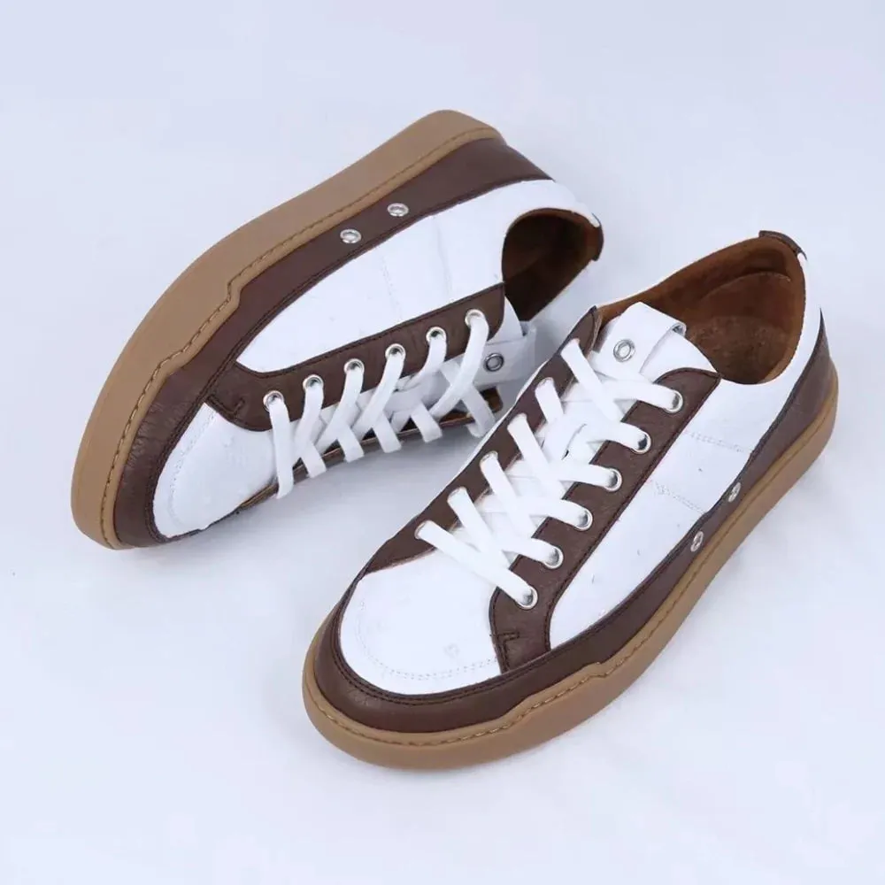 Men's Casual Ostrich Leather Wear Resistant Hip Hop Sports Flats