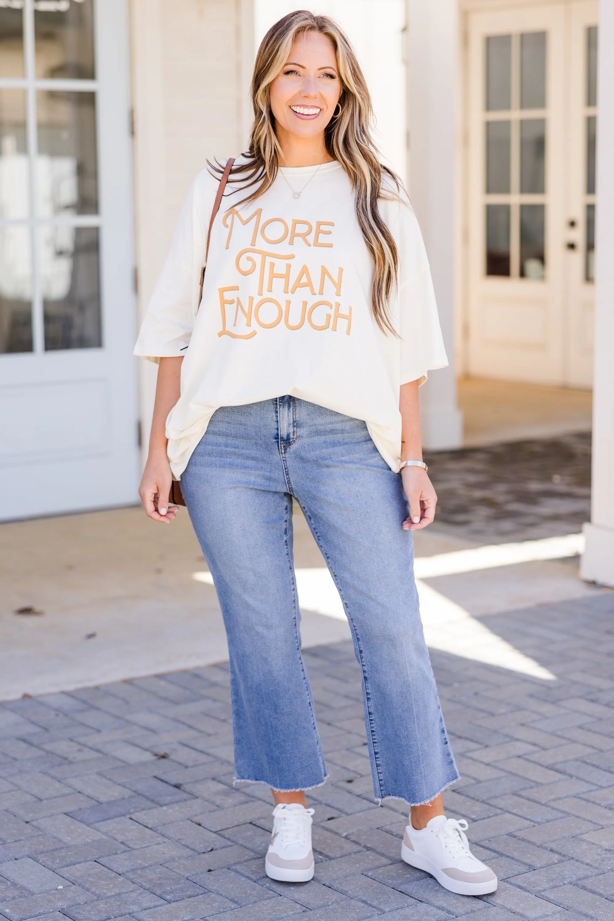 More Than Enough Boyfriend Tee, Ivory