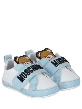 Moschino Infant Sneaker Bear Blue & White