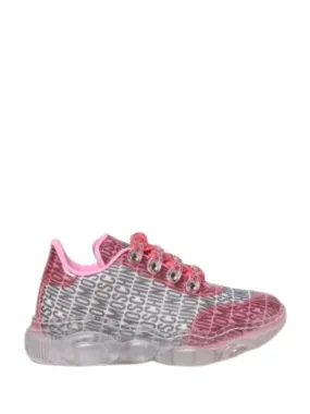 Moschino Sneaker All Over Logo Pink