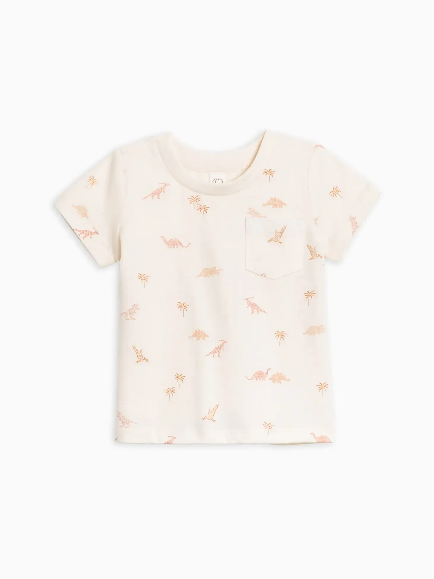 Organic S/S Everest Tee - Dino / Blush