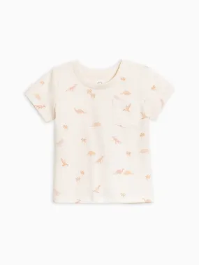 Organic S/S Everest Tee - Dino / Blush