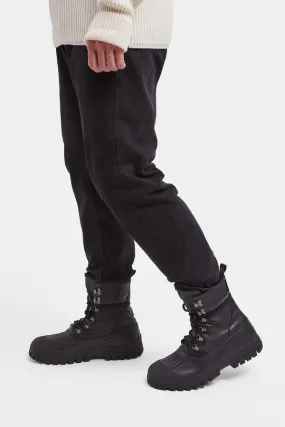 Patrol leather boots - Black