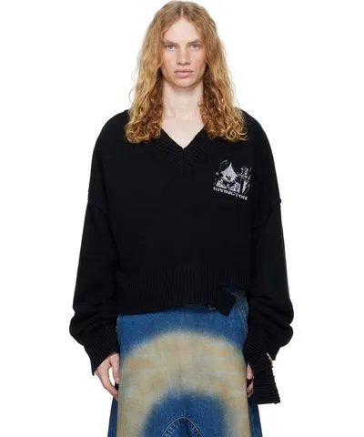 Rivington Roi Rebis Black Penta Cropped Sweater