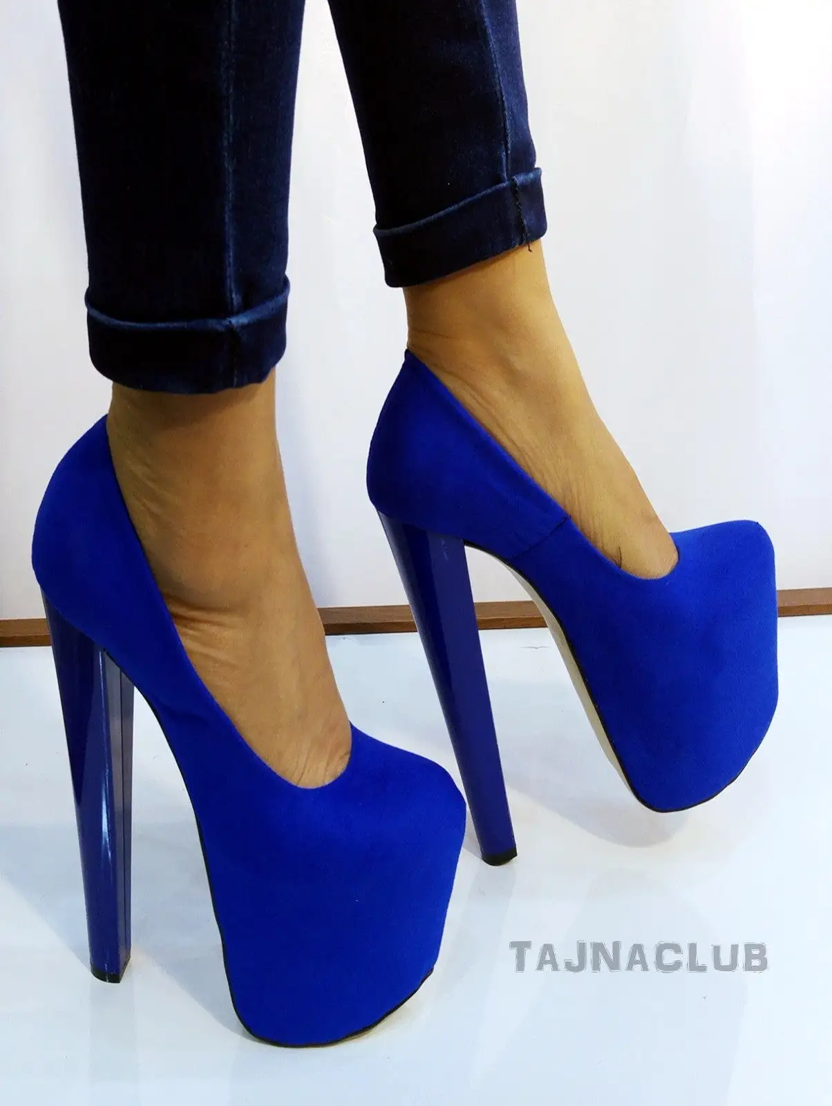 Saxe Blue High Heel Shoes