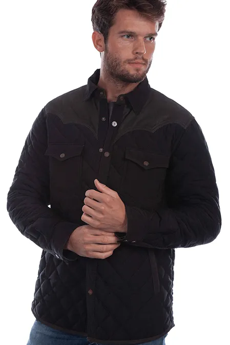 Scully Mens Black Quilted Jacket