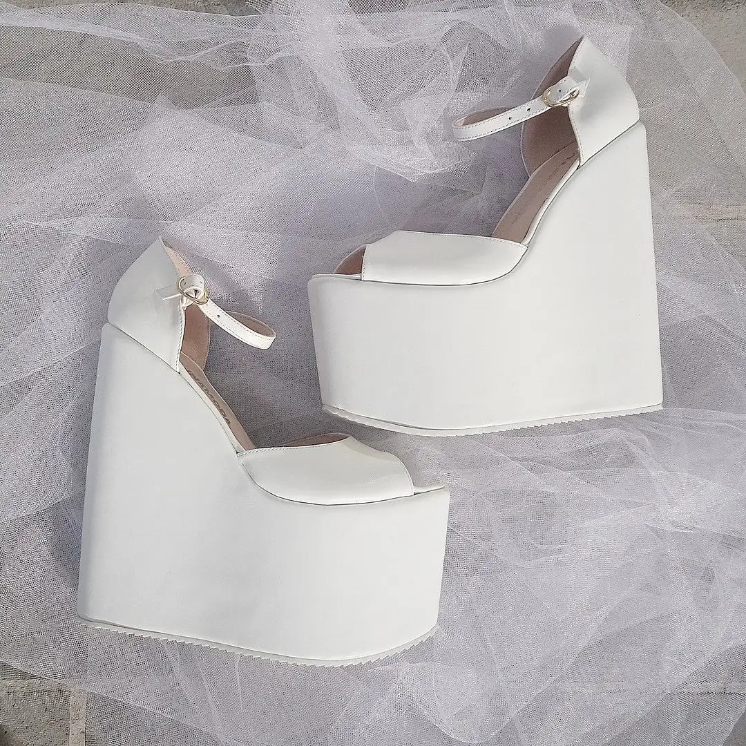 Super High Heel Wedding Shoes Wedges