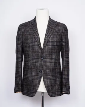 TAGLIATORE Checkered Jacket / Brown & Blue