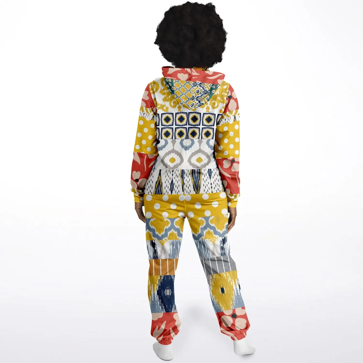 Tallulah Bankhead Floral Patchwork Unisex Fleece Romper