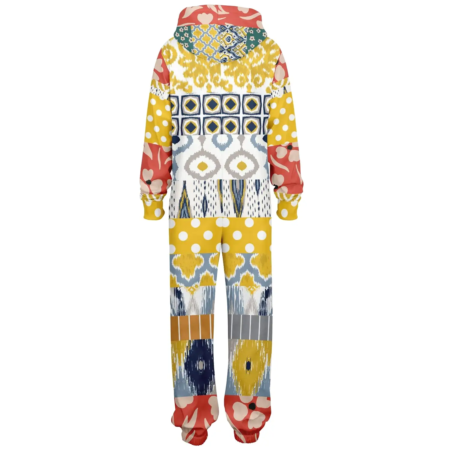 Tallulah Bankhead Floral Patchwork Unisex Fleece Romper