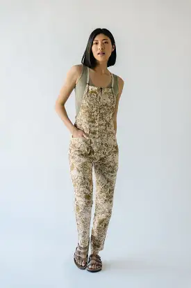 The Barrington Zipper Detail Jumpsuit in Taupe Combo