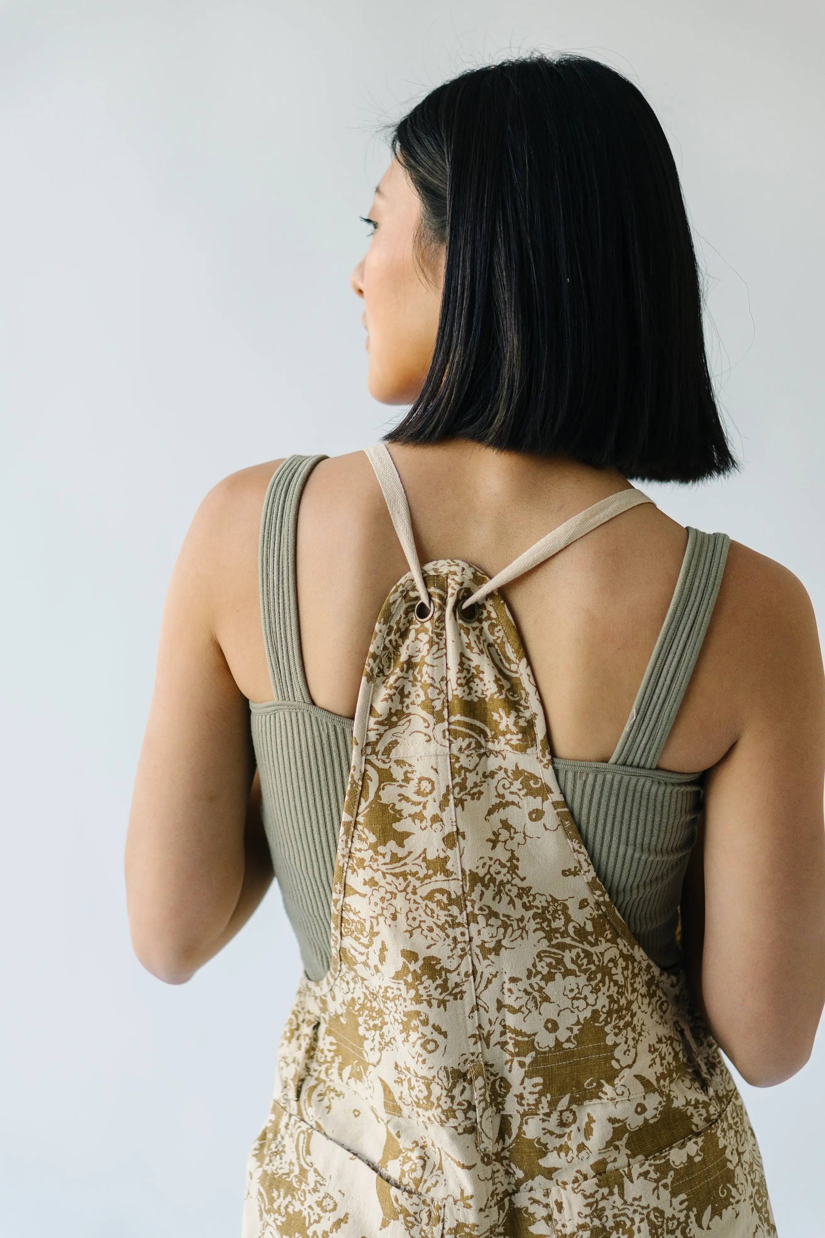 The Barrington Zipper Detail Jumpsuit in Taupe Combo