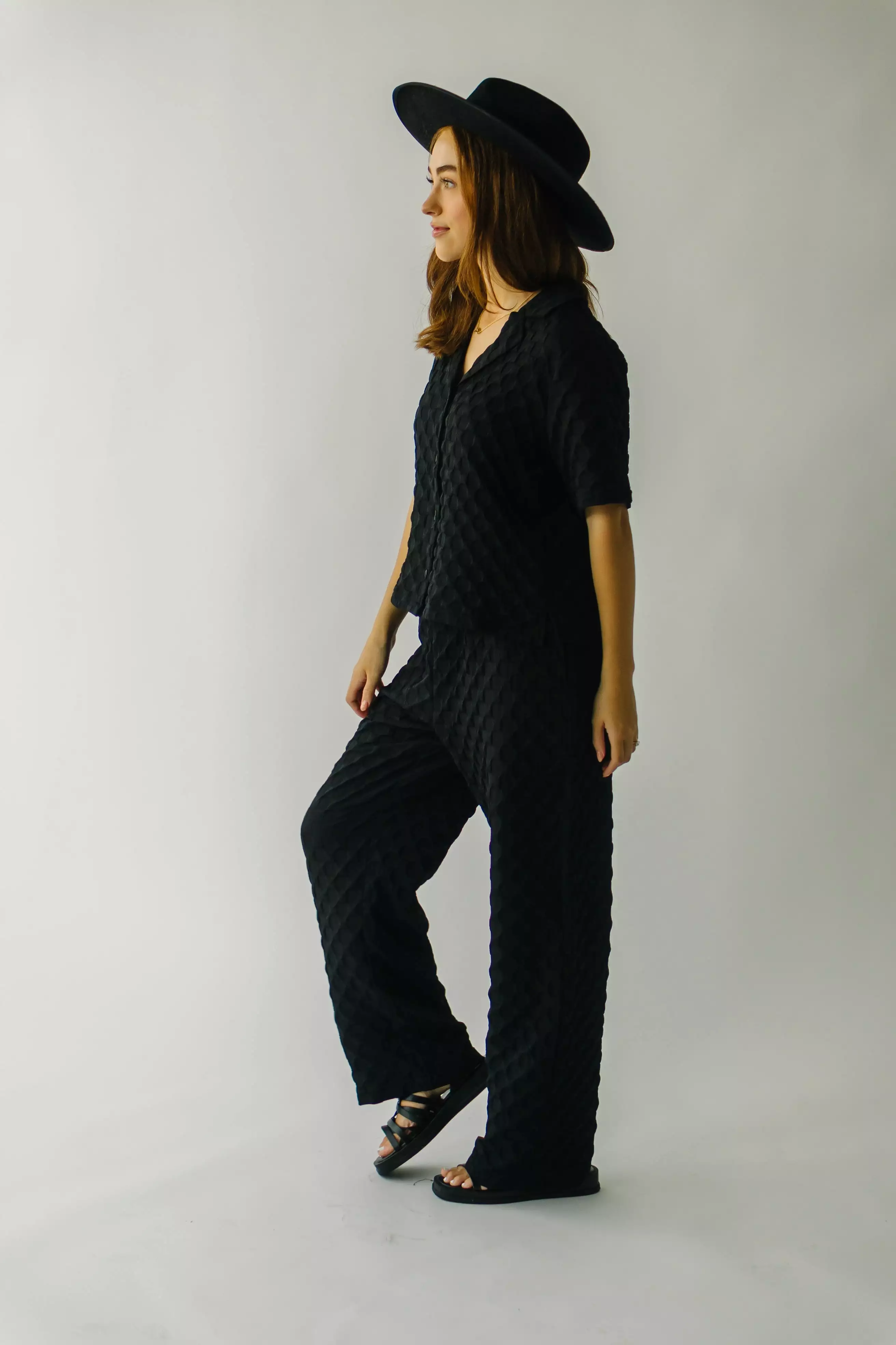 The Bayfield Textured Pant in Black