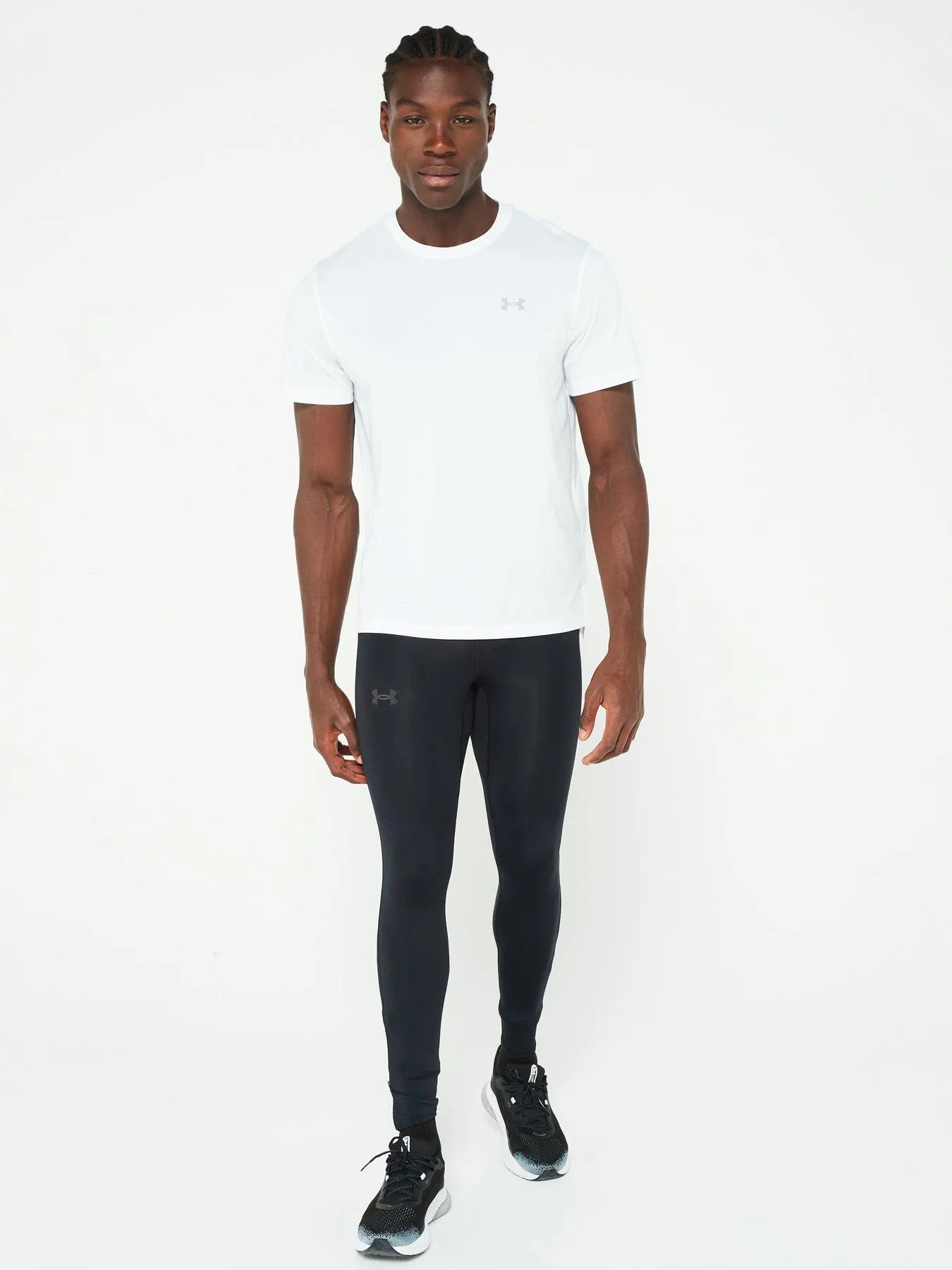 UNDER ARMOUR Mens Running Launch Pro Tights - Black