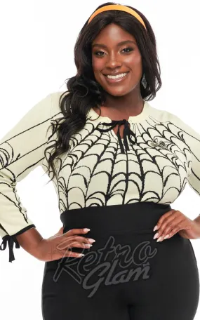 Unique Vintage Cream Spiderweb Sweater - Pre-Order