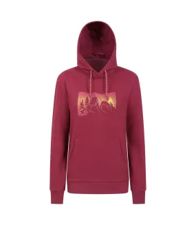 Womens/ladies ombre hoodie burgundy Mountain Warehouse