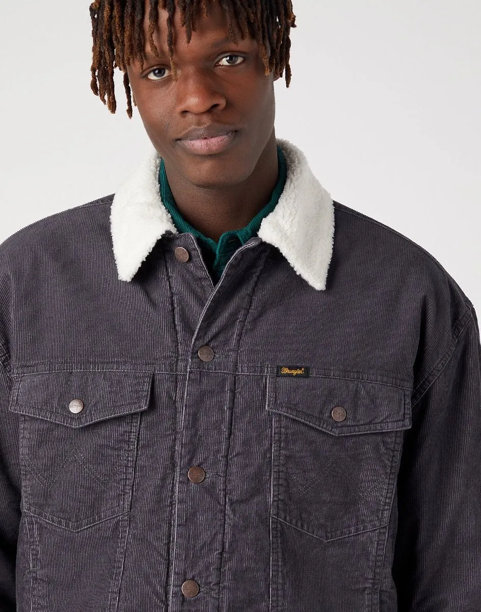 Wrangler Antifit Sherpa Corduroy Jacket Faded Black